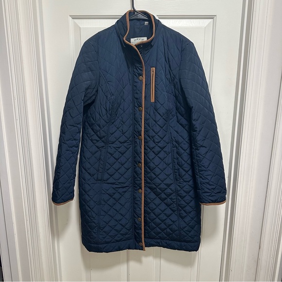 Orvis Jackets & Blazers - Orvis Quilted Jacket Blue Tan Jacket Size Large